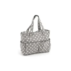 Sac de rangement à poches - pois fond gris