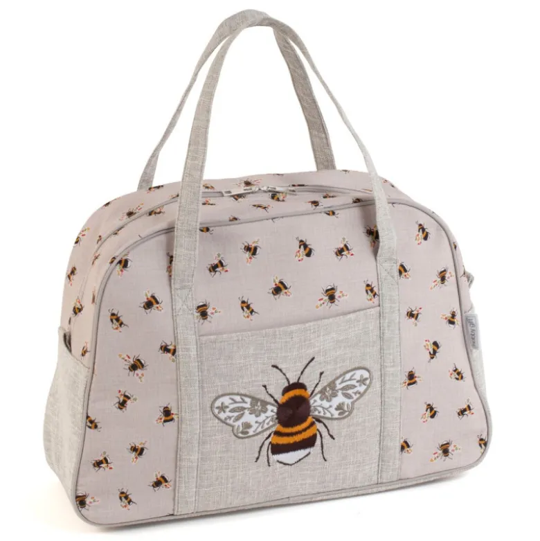 Sac de transport pour machine à coudre - Motif abeilles brodées