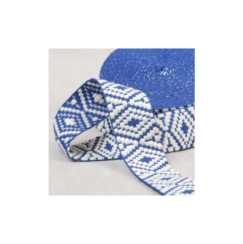 Sangle ethnique - losange Bleu et blanc
