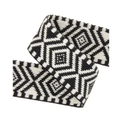Sangle jacquard Ethnique 38mm - Noir