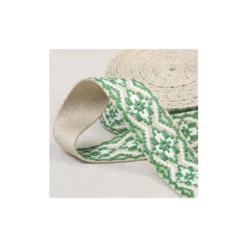 Sangle jacquard Ethnique 38mm - Vert vif