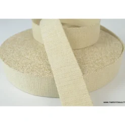 Sangle Lurex Ecru 30mm pour sac