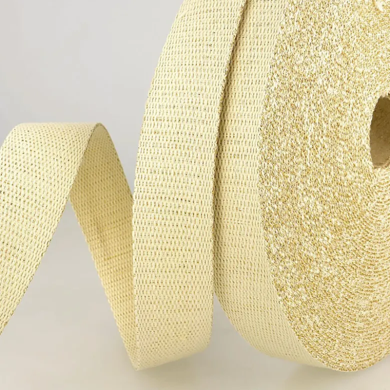 Sangle Lurex Ecru 30mm pour sac