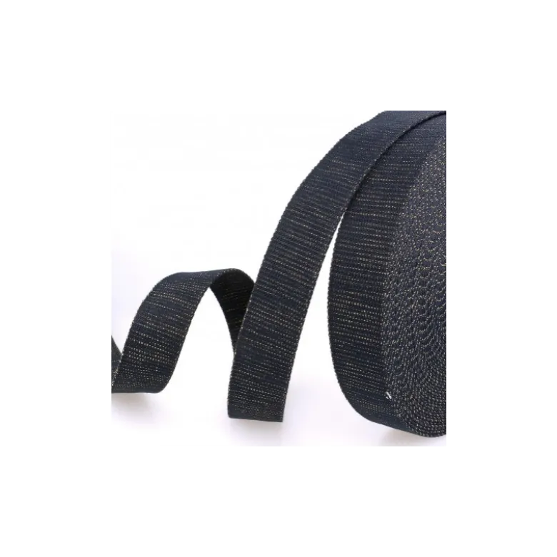 Sangle Lurex Marine 30mm pour sac