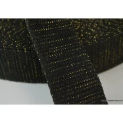 Sangle Lurex Noir 30mm pour sac
