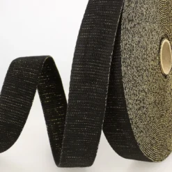 Sangle Lurex Noir 30mm pour sac