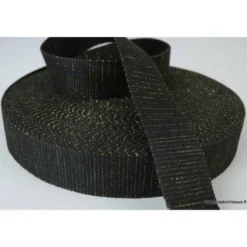 Sangle Lurex Noir 30mm pour sac