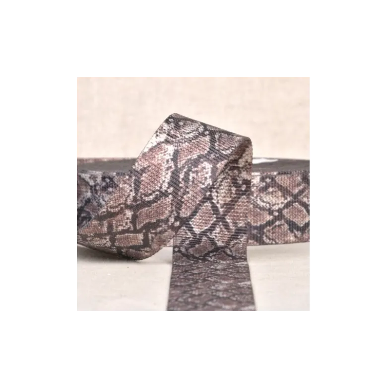 Sangle peau de serpent Chocolat - 38mm