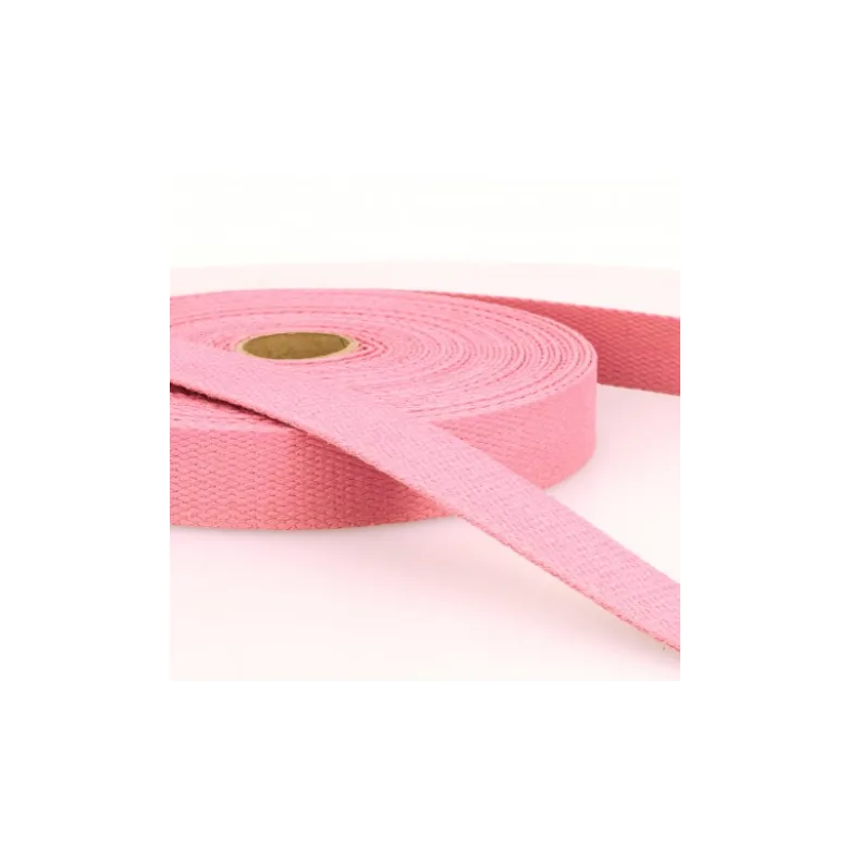 Sangle renforcée 30mm en coton pour sac coloris Vieux rose