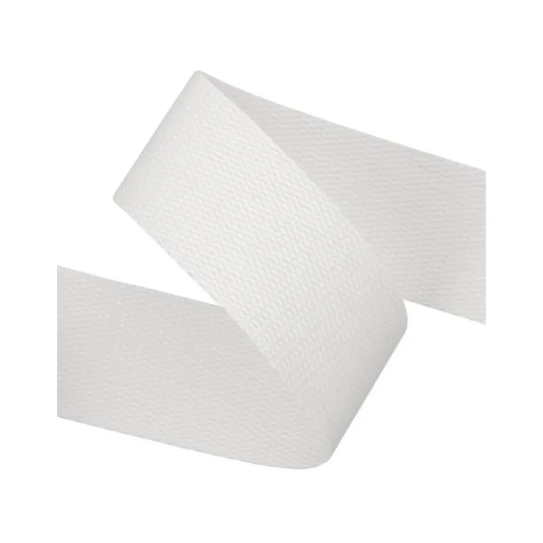 Sangle souple 38mm en coton - Blanc