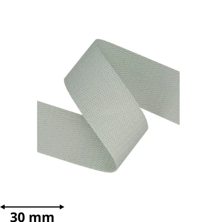 Sangle souple 30mm en coton - Gris clair