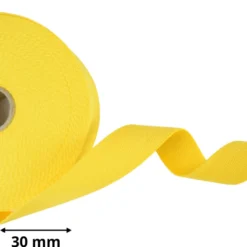 Sangle souple 30mm en coton - Jaune
