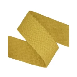 Sangle souple 38mm en coton - Jaune moutarde