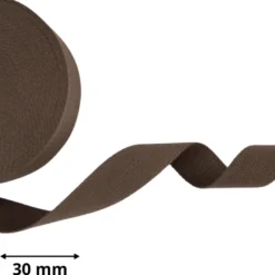 Sangle souple 30mm en coton - Marron
