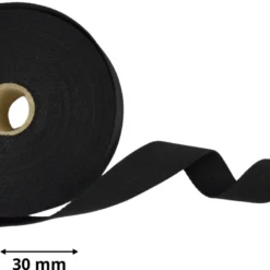Sangle souple 30mm en coton - Noir
