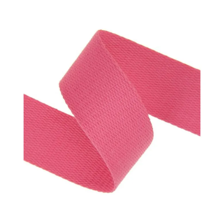 Sangle souple 38mm en coton - Rose