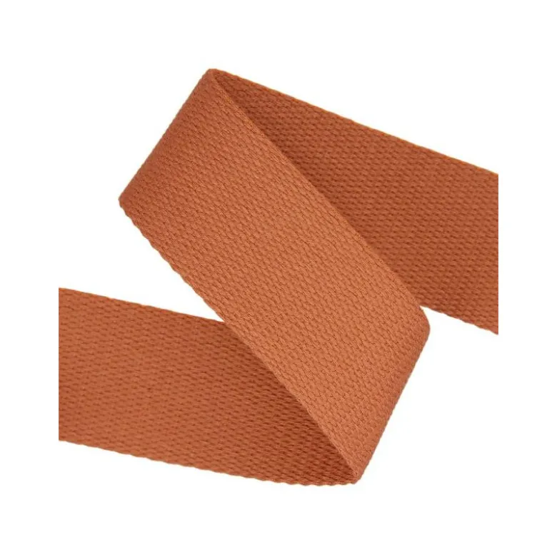 Sangle souple 38mm en coton - Terracotta