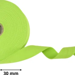 Sangle souple 30mm en coton - Vert anis