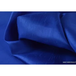 Satin doupion duchesse polyester bleu royal .