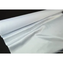 Satin doupion duchesse polyester blanc .