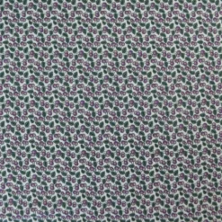 Seersucker motif cerises prune et vertes fond écru