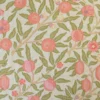 Seersucker motif Fleurs et fruits roses fond écru