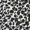 Seersucker surpiqué motif léopard sable et noir