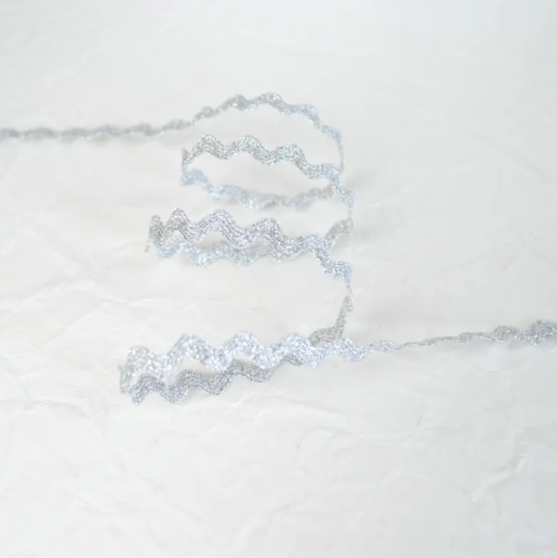 Serpentine Croquet Lurex Argent - 10.5mm