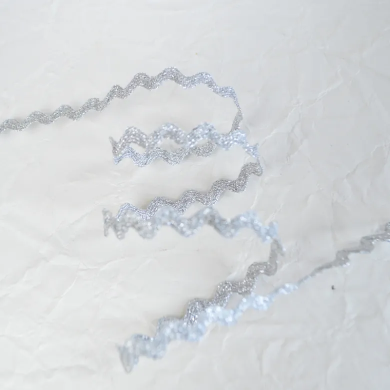 Serpentine Croquet Lurex Argent - 10.5mm