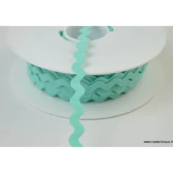 Serpentine Croquet uni Bleu Turquoise9mm x1m
