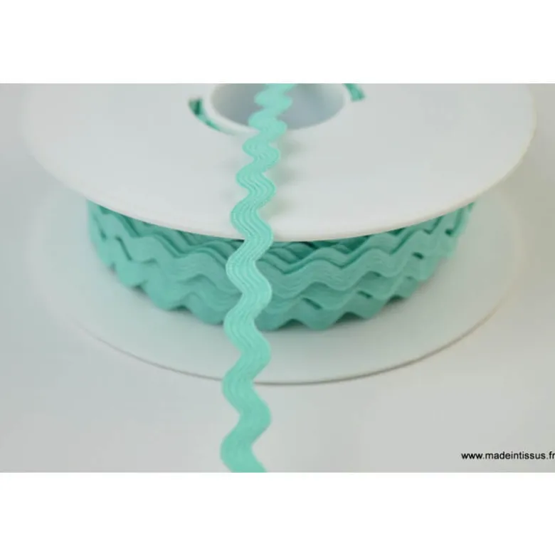 Serpentine Croquet uni Bleu Turquoise9mm x1m