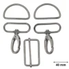 Set d'accessoires pour sac - 40mm - Argent anthracite
