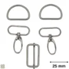 Set d'accessoires pour sac - 25mm - Argent anthracite