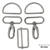 Set d'accessoires pour sac - 30mm - Argent anthracite
