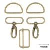 Set d'accessoires pour sac - 40mm - Or
