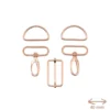 Set d'accessoires pour sac - 40mm - Rose doré