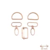 Set d'accessoires pour sac - 30mm - Rose doré