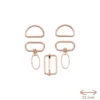 Set d'accessoires pour sac - 25mm - rose doré
