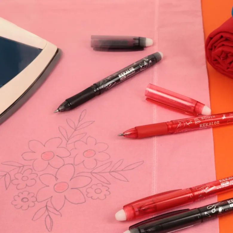 Stylo effaçable au fer à repasser Kekalor - Rouge