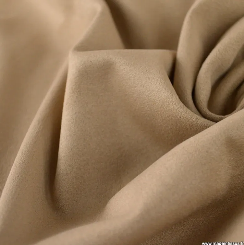 Suédine aspect daim - Beige - OEKO TEX