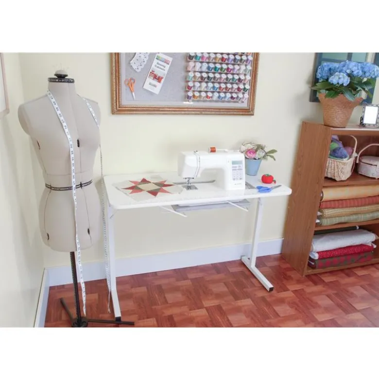 Table de couture pliante - Blanche