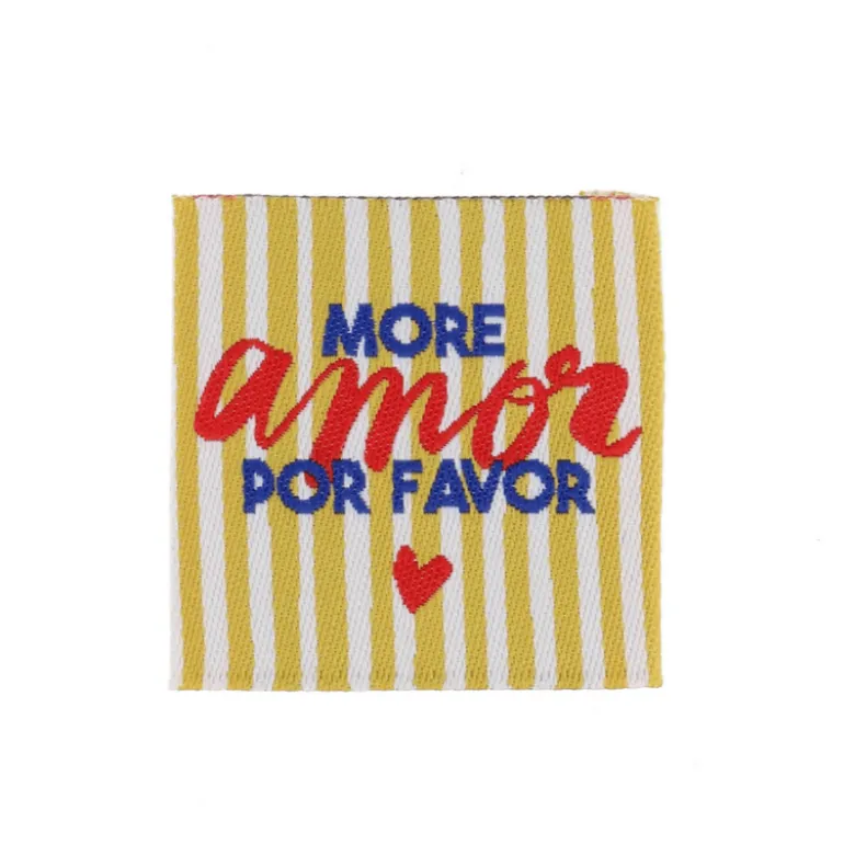 Étiquette tissée - More Amor Por Favor
