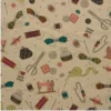 Tissu Aspect Lin – Motif Couture & Mercerie Vintage