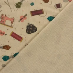 Tissu Aspect Lin – Motif Couture & Mercerie Vintage