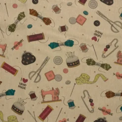 Tissu Aspect Lin – Motif Couture & Mercerie Vintage
