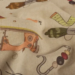 Tissu Aspect Lin – Motif Couture & Mercerie Vintage