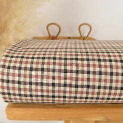 Tissu Bengaline Prince de Galles Marron