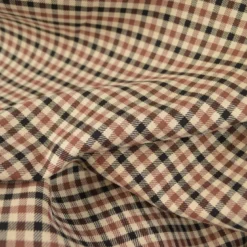 Tissu Bengaline Prince de Galles Marron