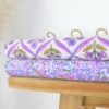 Tissu Block print Indien Pushkar – Motif fleurs fond rose