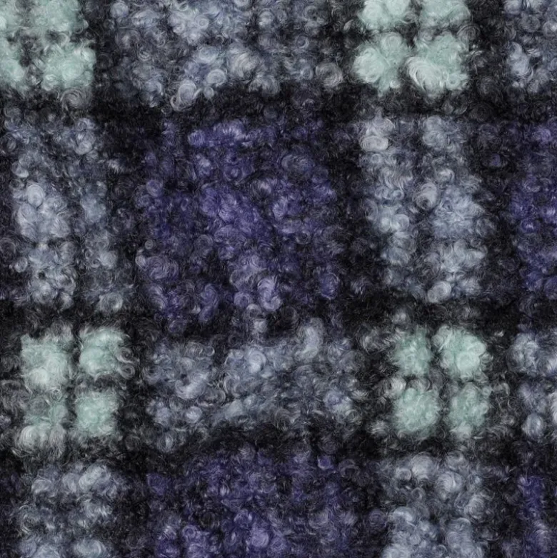 Tissu Bouclette Manteau Tartan lavande foncé